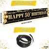 KatchOn, XtraLarge Happy 50th Birthday Yard Banner - 120x20 Inch |Over The Hill 50th Birthday Decorations for Men and Women - 2 of 4