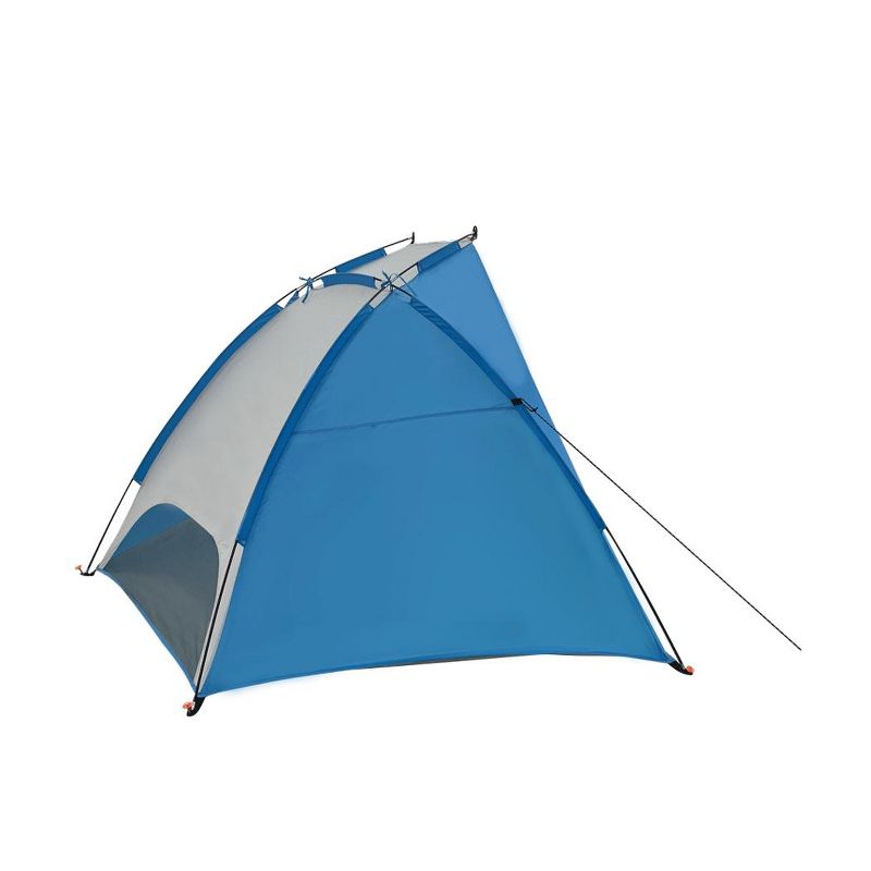 Drift Creek BS-002 Outdoor Portable Canopy Beach Waterproof Windproof Shelter Sun Shade Tent with 2 Mesh Sand Pockets, Carry Bag, and Stakes, Blue, 3 of 6