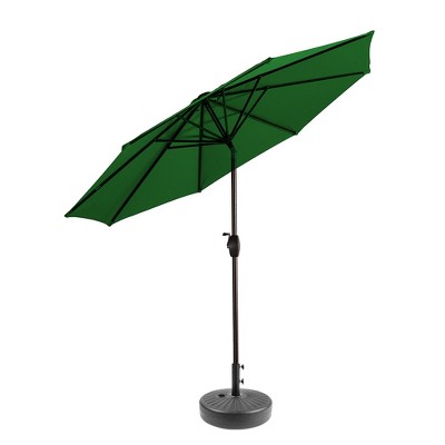 WestinTrends 9 Ft Outdoor Patio Market Umbrella with Black Round Base