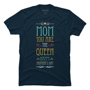 Men's Design By Humans Mother's Day Mom Queen By tmsarts T-Shirt - 1 of 2