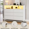 6 Drawer Double Dresser with Power Outlet and LED Light - 3 of 4