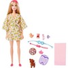 Barbie Self-care Rise & Relax Doll With Yellow Puppy : Target