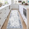 Non-Slip Washable Vintage Area Rug, Low-Pile Distressed Print Carpet for Living Room, Bedroom & Entryway – Stain-Resistant, Pet-Friendly - 3 of 4