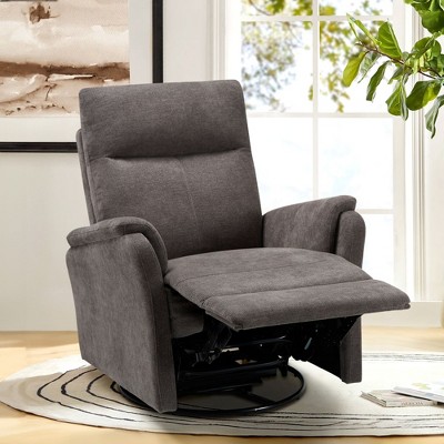 COLAMY Recliner Chair, Upholstered Reclining Armchair with Footrest for Living Room
