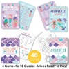 Big Dot of Happiness Mermaid Party Games Bundle Pack, Birthday Party Activities & Games for Girls, Mermaid Coloring Activity, 4 Games for 10 Guests - 2 of 4