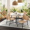 2pc Popperton Arched Wicker Outdoor Patio Dining Chair Armless Chair Black - Threshold™ designed with Studio McGee - image 2 of 4