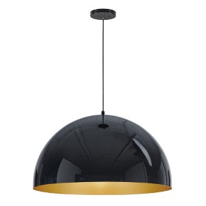 ET2 Lighting Hemisphere 1 - Light Pendant in  Gloss Black/Gold - 1 of 3