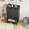Acekool Dresser, Fluted Panel & Golden Handles, Large Capacity Organizer for Bedroom, Black/White/Natural/Green - 4 of 4