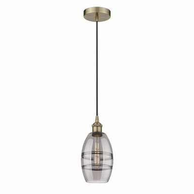 Vaz - 1 Light Cord Hung Mini Pendant In Industrial Style-8.13 Inches Tall and 5.88 Inches Wide