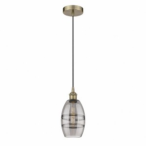 Vaz - 1 Light Cord Hung Mini Pendant In Industrial Style-8.13 Inches Tall and 5.88 Inches Wide - 1 of 1