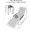 WhizMax Modern Outdoor Lounge Set with Armrest Adjustable Chairs and Side Table, Patio Recliner for Deck, Balcony, Lawn - 3 of 4