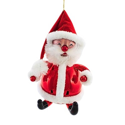 Italian Ornaments 6.25 In Lrg Sittin' Chubby Claus Am Hang Or Sit Christmas Tree Ornaments