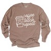 Simply Sage Market S.W.Smiley Coffee Teach Repeat Garment Dyed Long Sleeve - 2 of 4