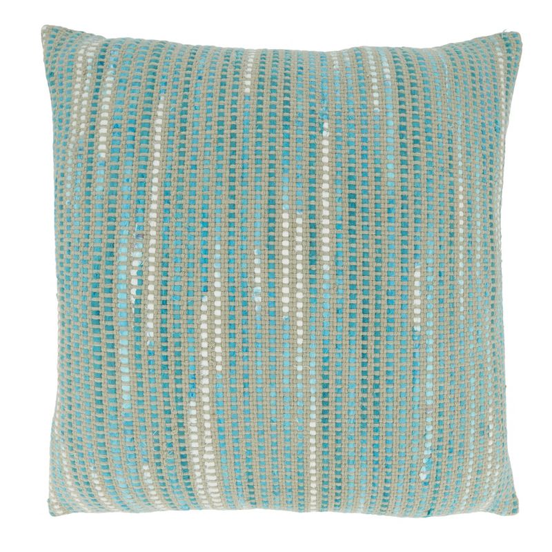 Saro Lifestyle Striped Woven Throw Pillow With Down Filling, 1 of 4