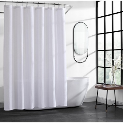 Kenneth Cole New York Waffle Shower Curtain-70" X 72"-White