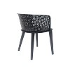 Grungis Outdoor Chairs Set of 2,Patio Dining Chairs with Iron Frame,Kitchen Chairs for Dining Room,Patio,Black - 4 of 4