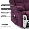 Manual Recliner Chair,Ergonomic Overstuffed Breathable Fabric Reclining Chair with Side Pockets - 4 of 4