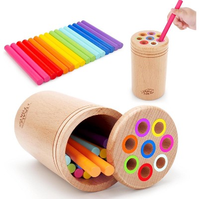 Toys for 1-3 Year Old: Wooden Learning Color Sorting Toys for Toddlers Age 1 2 3, Fine Motor Developmental Infants Sensory Matching Games