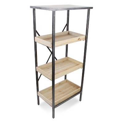 Cheung's Finley Wood And Metal 3 Tier Shelf
