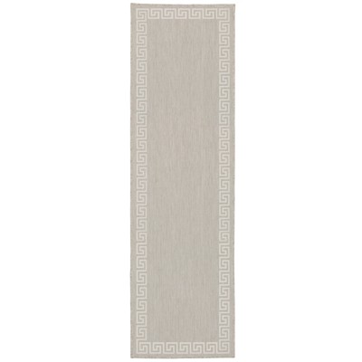 Oriental Weavers Portofino 6560D Grey/ Ivory Indoor/Outdoor Area Rug - 1'10" x 7'3"