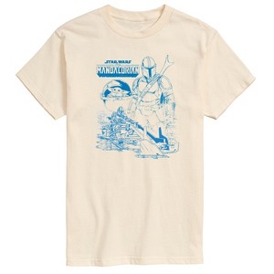 Men's - Star Wars - The Mandalorian Mando Sketchy Short Sleeve Graphic T-Shirt - 1 of 3