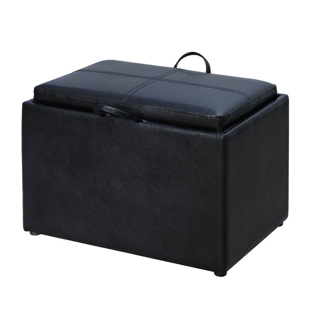 Photos - Pouffe / Bench Breighton Home Luxe Comfort Storage Ottoman with Reversible Tray Top Lid B