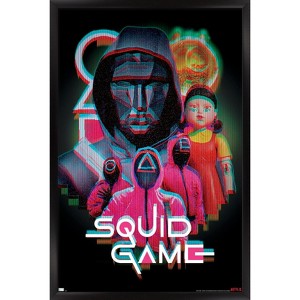 Trends International Netflix Squid Game: Season 2 - Group Glitch Framed Wall Poster Prints - 1 of 4