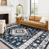GlasFlength Rug Pads Vintage Bohemia Waterproof Extra Large Area Rugs Non-Slip Rug Pads Washable Rug for Room, Black, 108"*72"*0.31" - 2 of 4