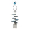 29.5" Modern Table Lamps with Agate Slice Finial, Nightstand Lamps Featuring White Shade and Marble Base for Bedroom or Living Room-The Pop Home - 4 of 4