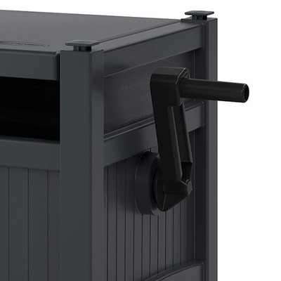 Cyberspace Grey Resin Manual Hand Crank Garden Hose Reel