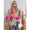 Coolmee Women's Floral Print Blouse Long Sleeve Button Down Shirts Casual Dressy Blouse Shirts Tops - 4 of 4
