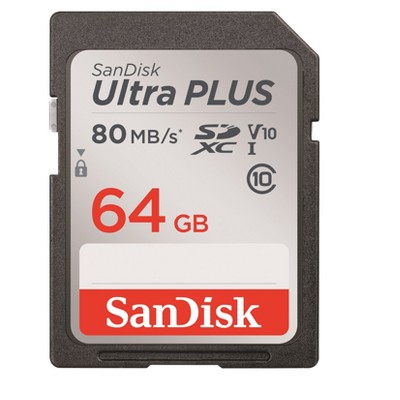 SanDisk Ultra PLUS 64GB SD USH-I Memory Card