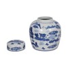 Sagebrook Home 9" Ceramic Round Jar - Blue and White Chinoiserie Temple Design Contemporary Decorative Jar Accent Blue - 3 of 4