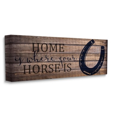 Stupell Industries Home Is Where Your Horse Farm Wood Texture Design