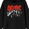 ACDC Rock Band & Logo Long Sleeve Women's Black Hooded Sweatshirt - image 2 of 3