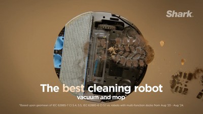 Black Cordless Robotic Vacuum and Mop with HEPA Filter