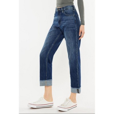 KanCan Essentials Women's Finley High Rise Straight Leg Jeans