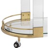 55 Downing Street Adaline 29 1/2" Wide Clear Acrylic and Gold Oval Bar Cart - 4 of 4