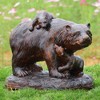 SPI Home Playtime Garden Sculpture – Bear and Cubs, 17" Resin Wildlife Family Statue, Rustic Outdoor Decor - 2 of 3