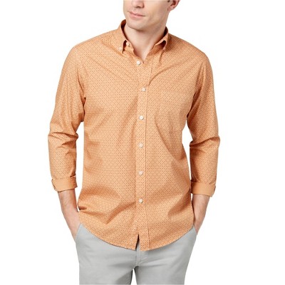 Club Room Mens Geo-Print Button Up Shirt