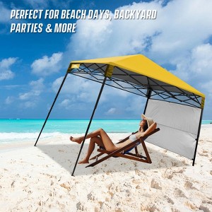 EAGLE PEAK 8x8ft Pop Up Canopy with Sidewall, 8x8 Base 6x6 Top - 1 of 4
