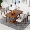 NicBex 5-Piece Dining Table Set for 4,Modern Kitchen 59 Inch Rectangular Dining Table with Wood Legs Dining Chairs - 2 of 4