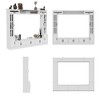 Famapy White TV Entertainment Center With Storage Shelves and Glass Doors - 4 of 4