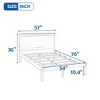 Queen/Full/Twin Size Wood Platform Bed Frame with Headboard 4W -ModernLuxe - 3 of 4
