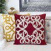 ChicFurnit Bed Pillows Home Pillow Velvet Decorative Pillow with Hidden Zipper Cotton Pillows for Living Room Decoration, Red, 20"*1"*20" - 4 of 4