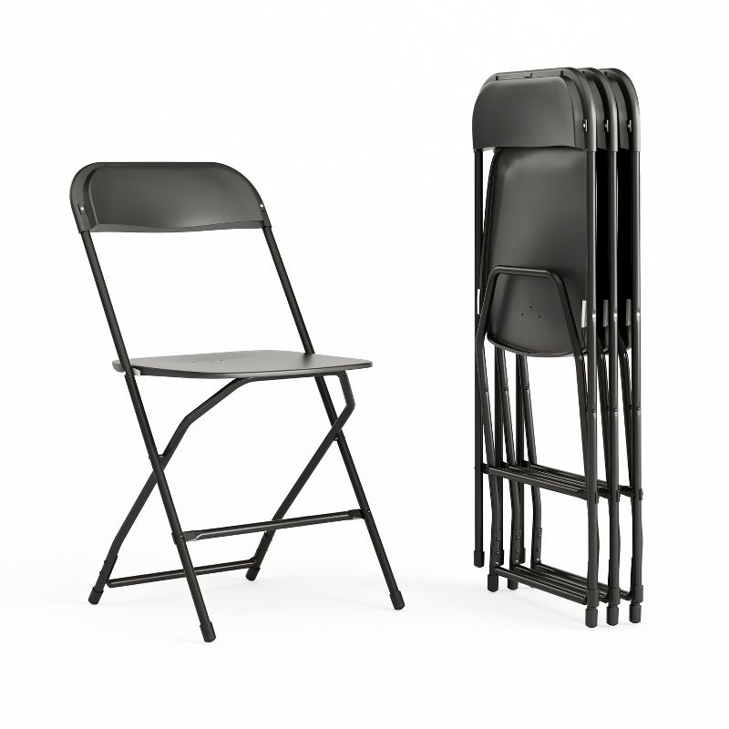 Flash Furniture Hercules Series Plastic Folding Chair - 4 Pack 650LB Weight Capacity, 1 of 18