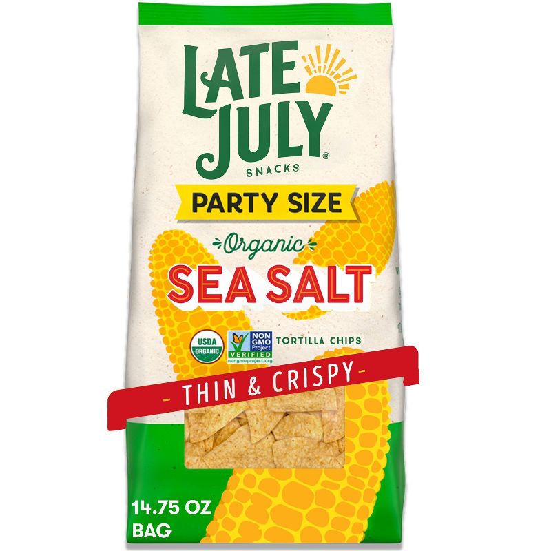 Late July Party Size Restaurant Style Organic Sea Salt - 14.75oz, 1 of 13