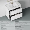 GlasFlength Bathroom Storage Cabinets, Freestanding, Open shelving Bathroom Vanity，Assembly Required, White, 35.5"*19.75"*35.5" - 4 of 4