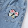 MyKids-Usa Arrival Autumn Baby Kids Girls Flowers Pattern Denim Pants - 3 of 4