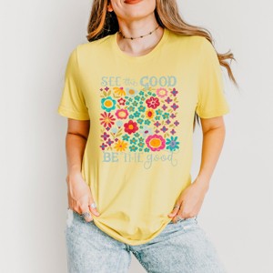 Simply Sage Market See The Good Be The Good Floral Short Sleeve Tee - 1 of 4